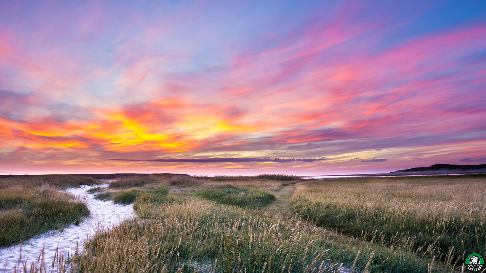 Zonsondergang bij De Slufter